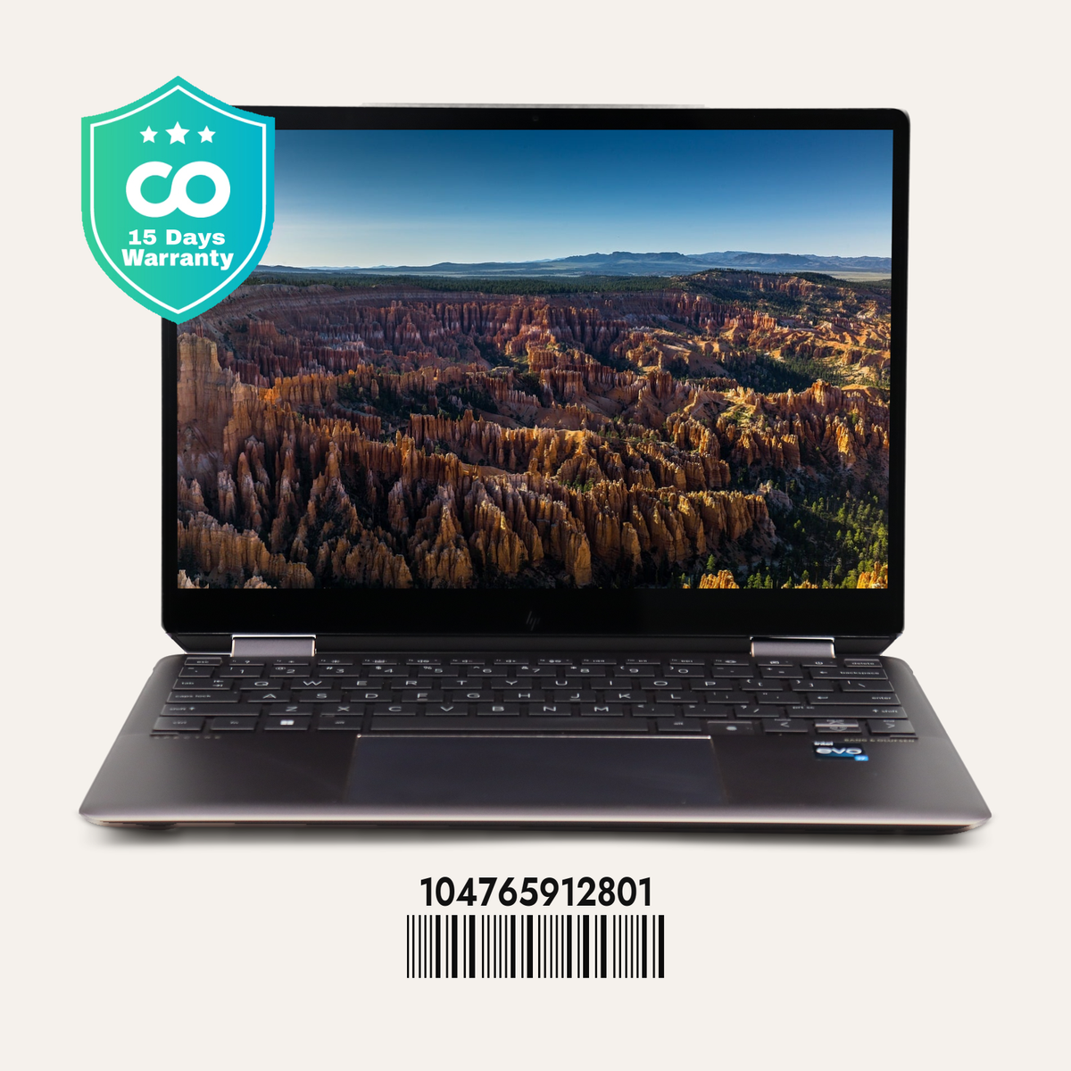 HP SPECTRE X360 LAPTOP 14 SN: 12801 front view