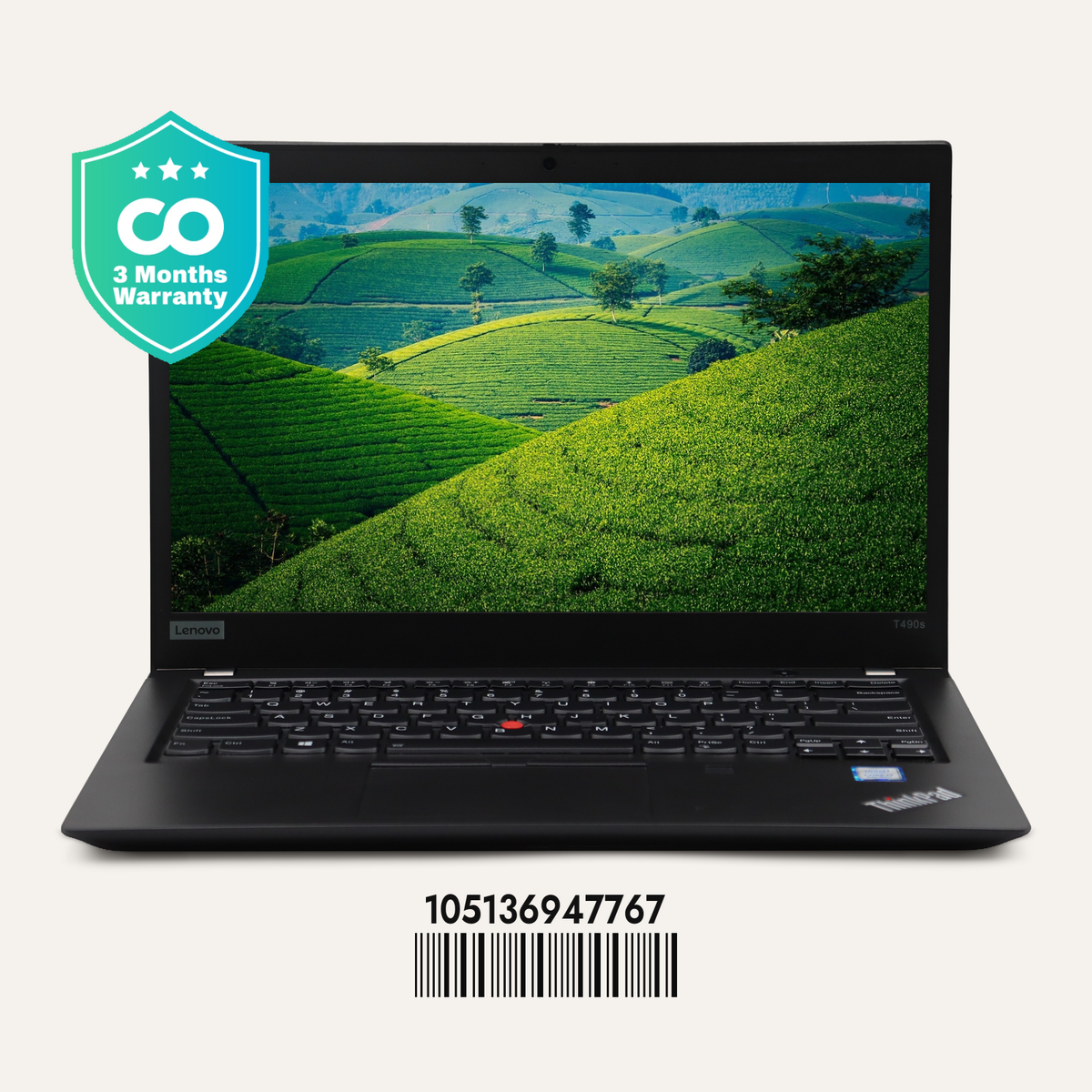 LENOVO THINKPAD T490S SN: 47767 front view