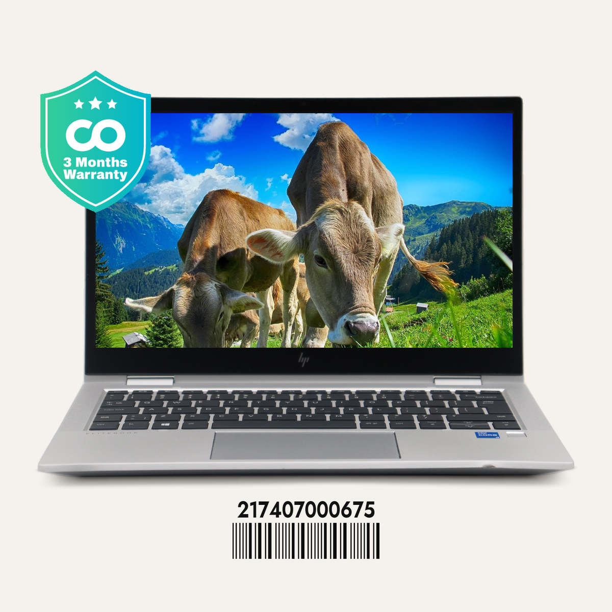 HP ELITEBOOK X360 830 G8 SN: 00675 front view