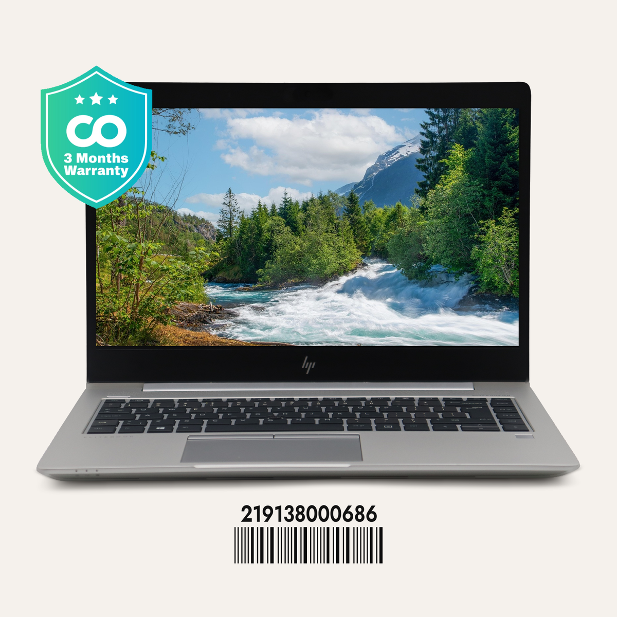 HP ELITEBOOK 745 G5 SN: 00686 front view