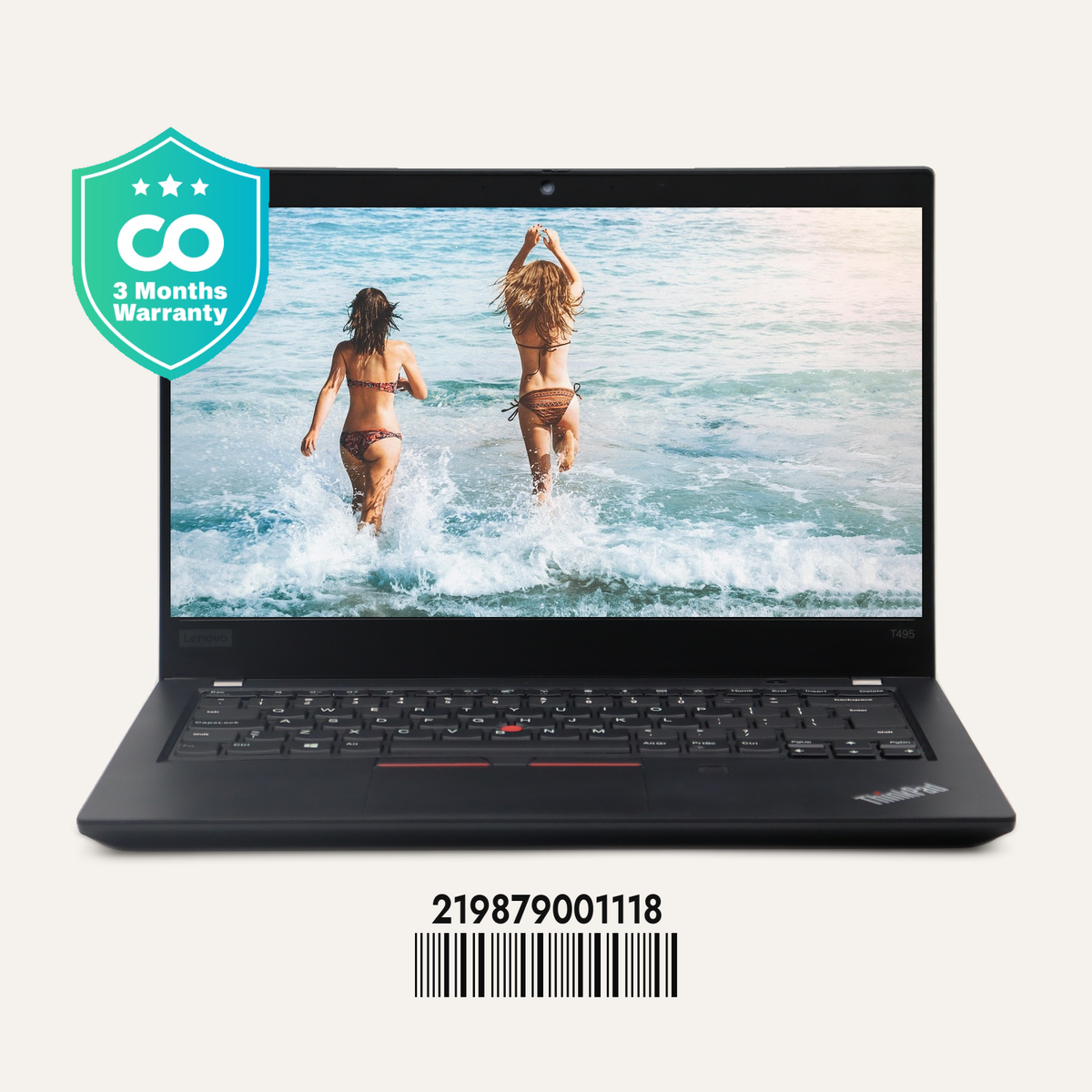 LENOVO THINKPAD T495 Serial No.: 219879001118 front view