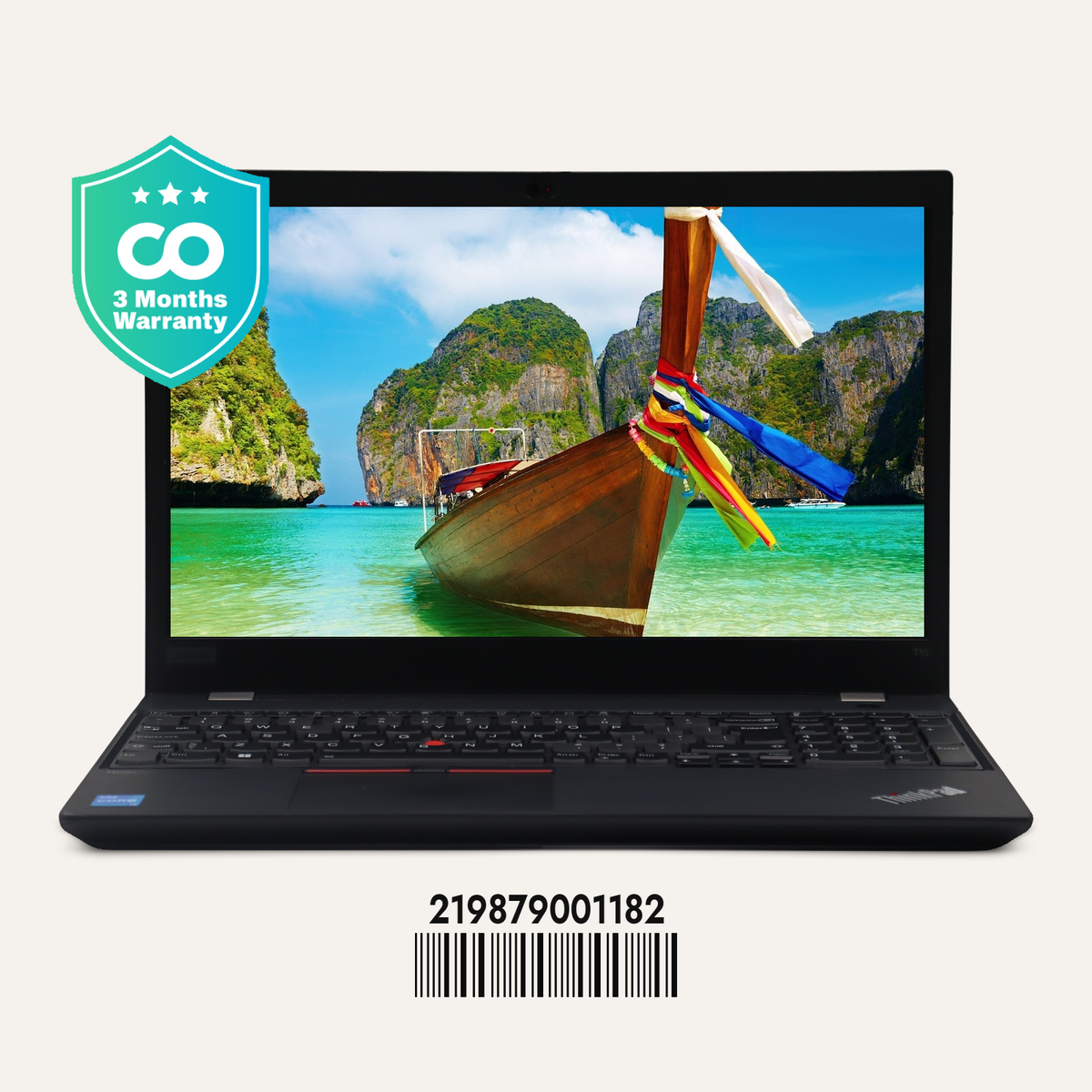 LENOVO THINKPAD T15 GEN 2 SN: 01182 front view
