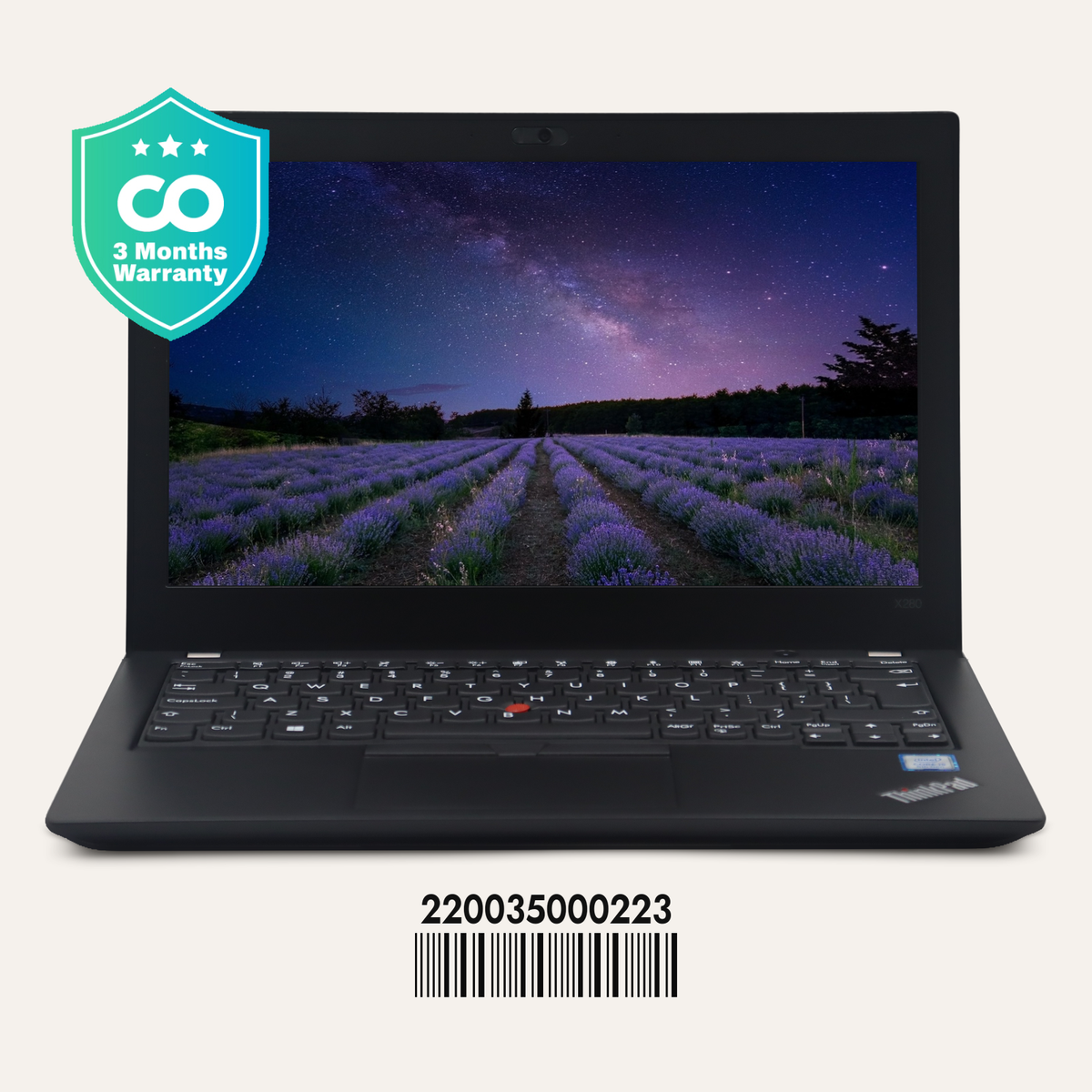 LENOVO THINKPAD X280 SN: 00223 front view