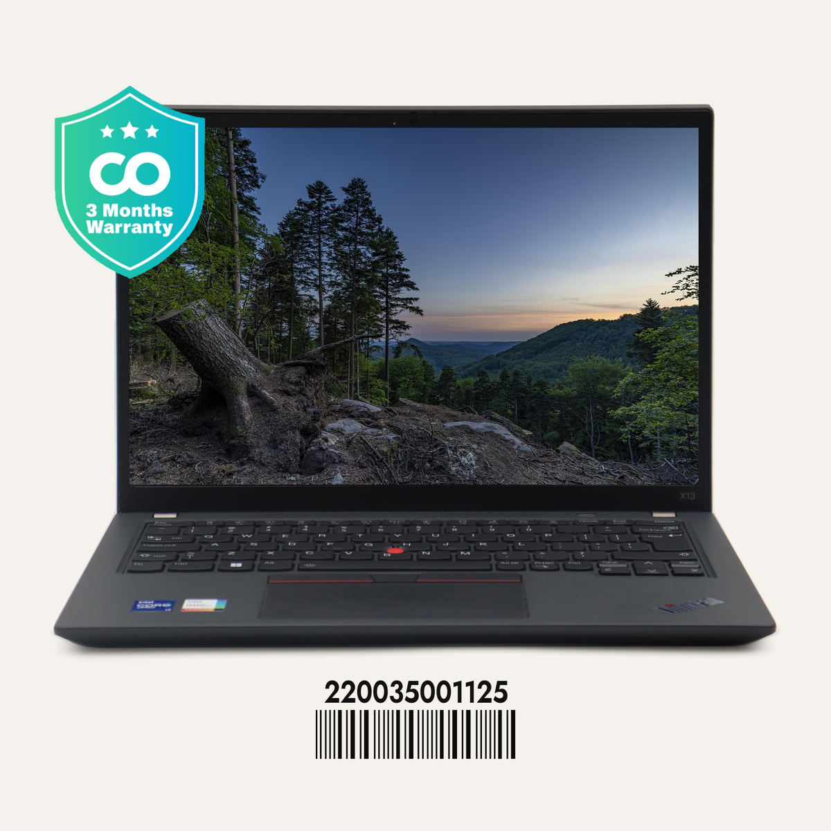 LENOVO THINKPAD X13 GEN 2 SN: 01125 front view
