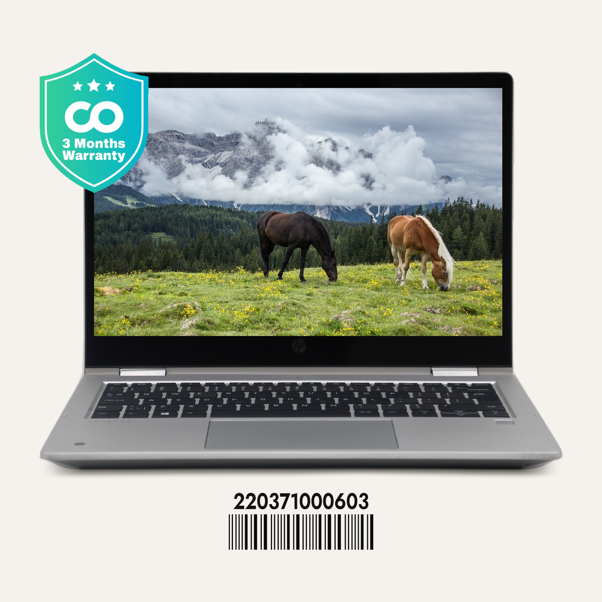 HP PROBOOK X360 435 G8 SN: 00603 front view