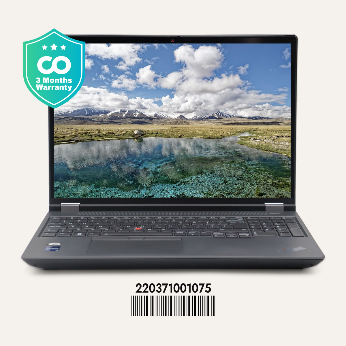 LENOVO THINKPAD P16 GEN 1 SN: 01075 front view