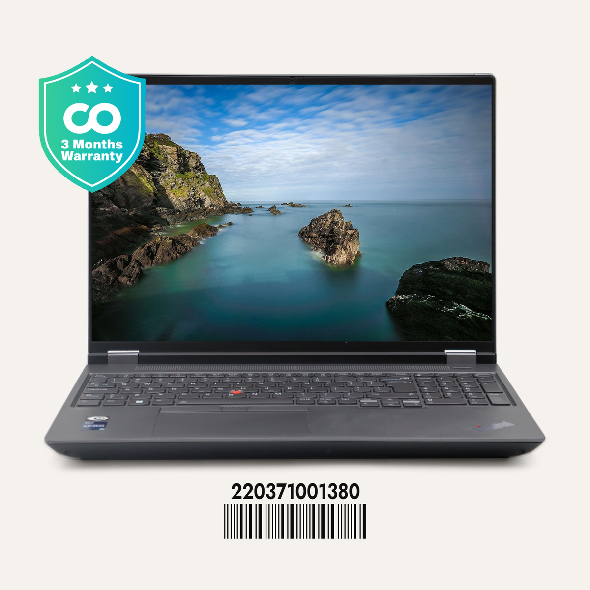 LENOVO THINKPAD P16 GEN 1 Serial No.: 220371001380 front view