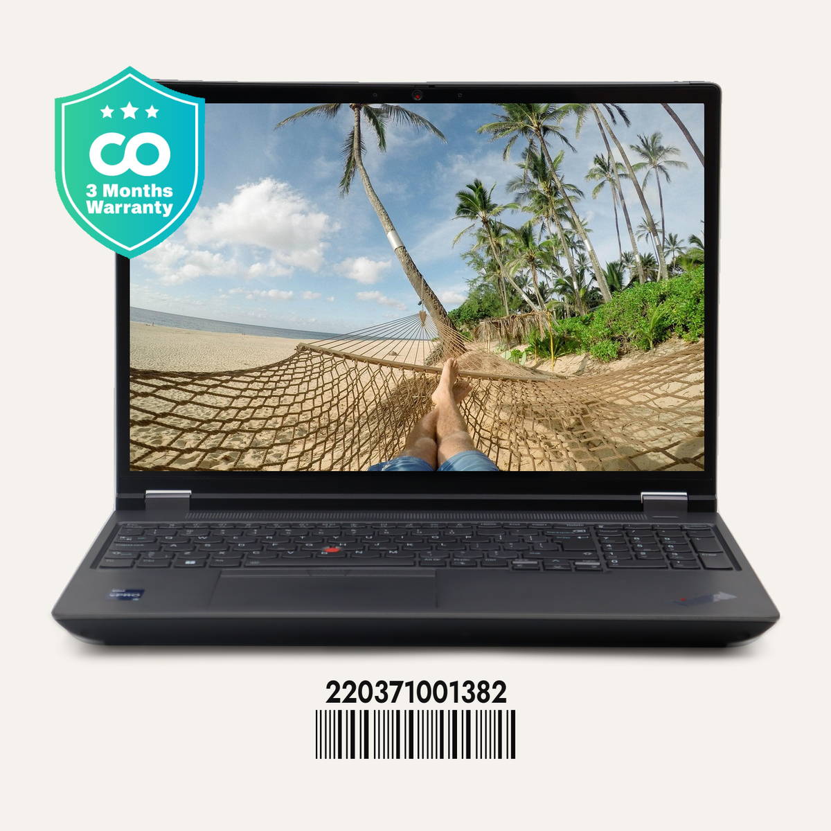 LENOVO THINKPAD P16 GEN 1 Serial No.: 220371001382 front view
