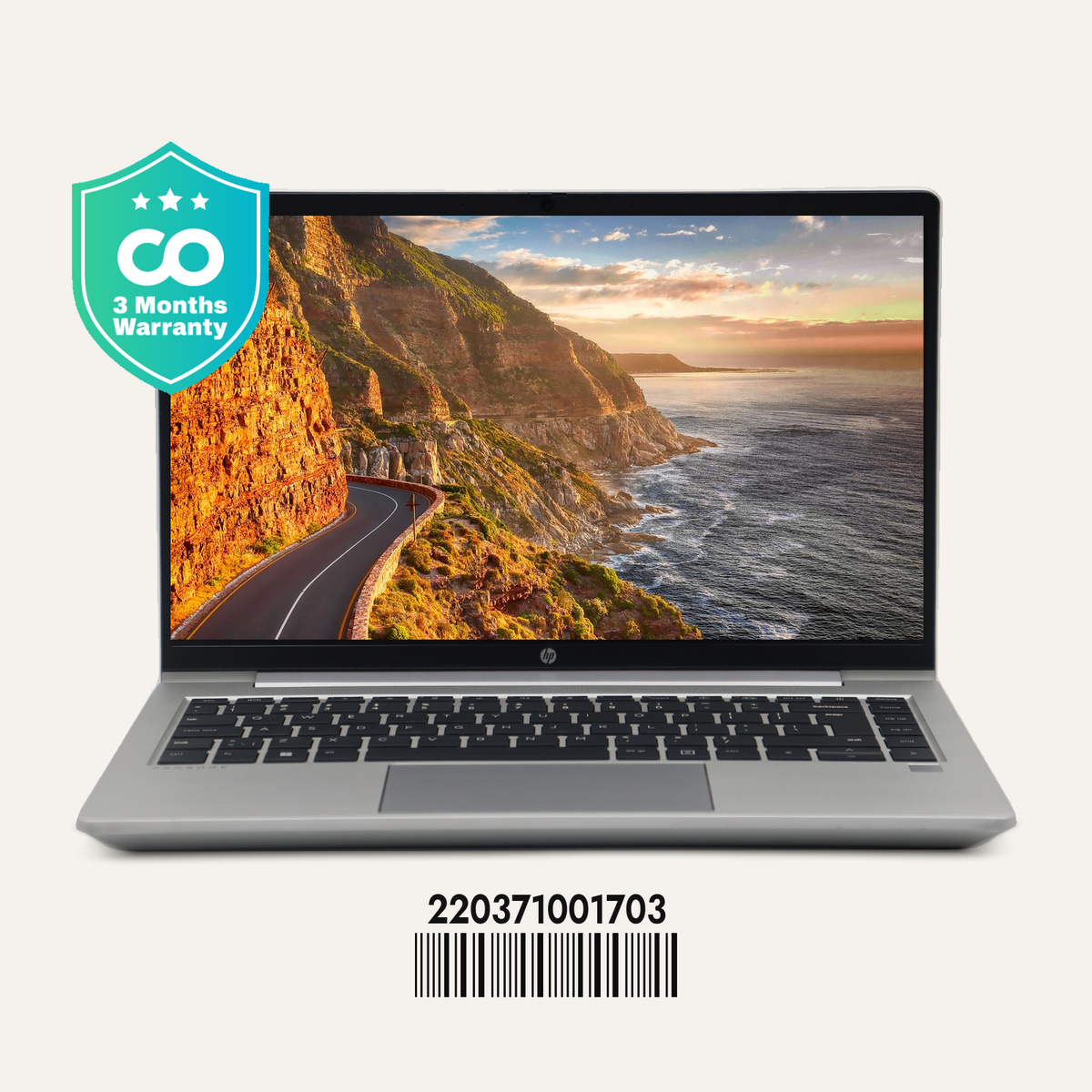 HP PROBOOK 445 G10 Serial No.: 220371001703 front view