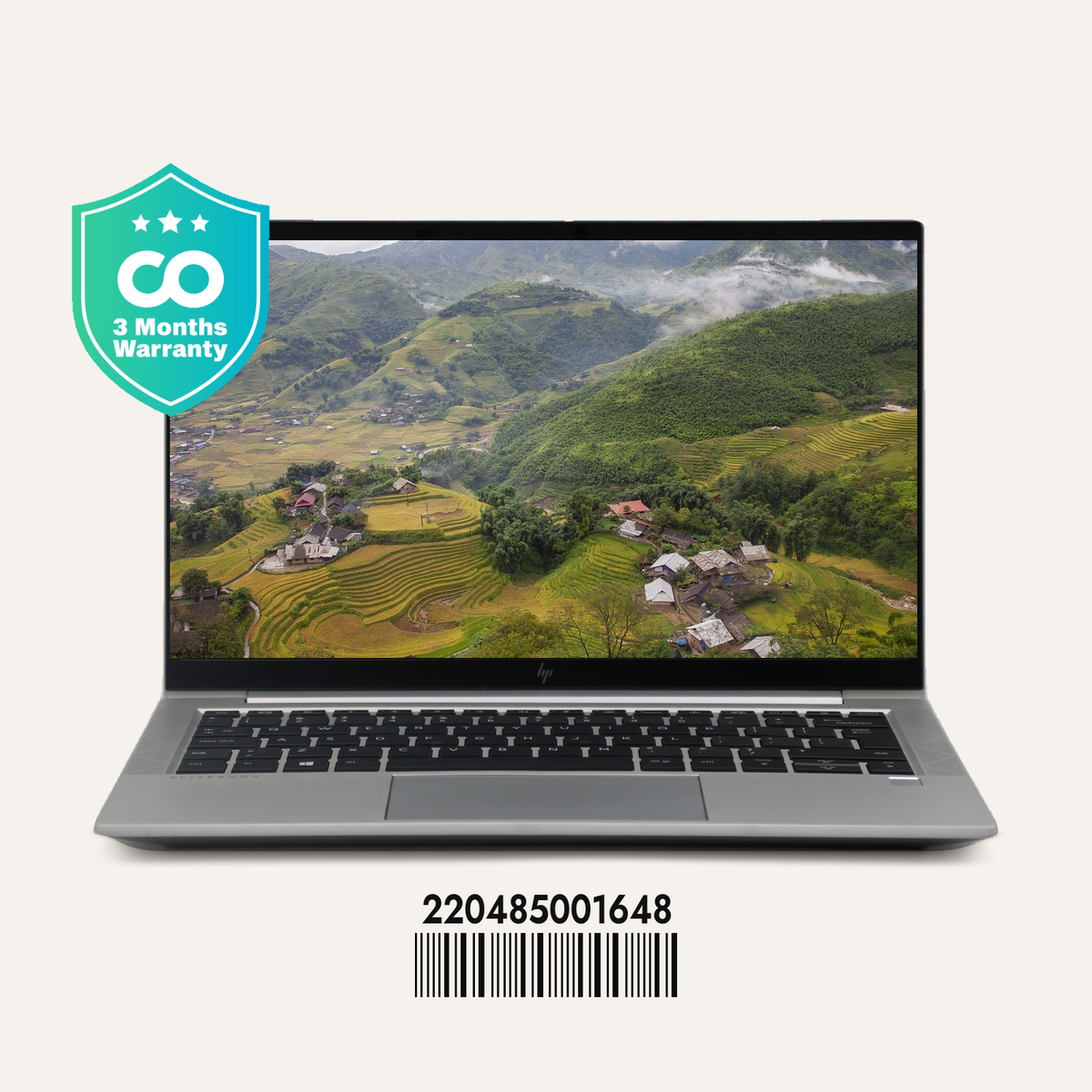 HP ELITEBOOK 835 G7 Serial No.: 220485001648 front view
