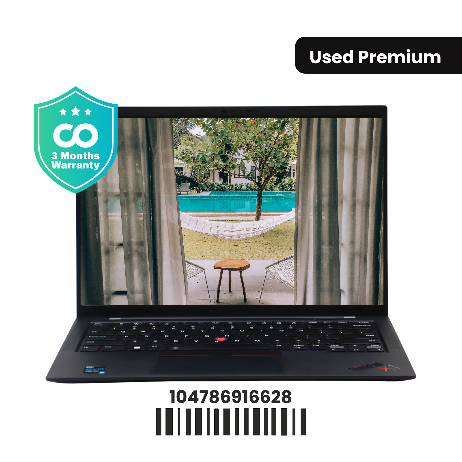 LENOVO ThinkPad X1 Carbon Gen 9: 11th Gen i7, 32GB RAM, 512GB SSD, SN:16628