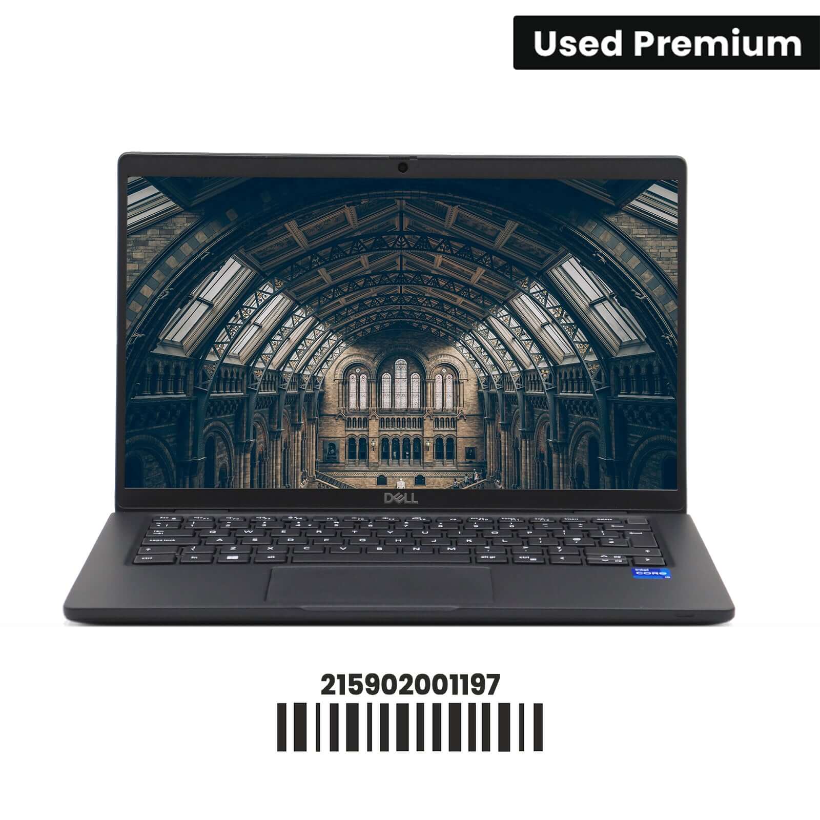 T-Comp Dell Latitude 7320 11th Gen i5 open laptop displaying Windows 11 desktop and touchpad