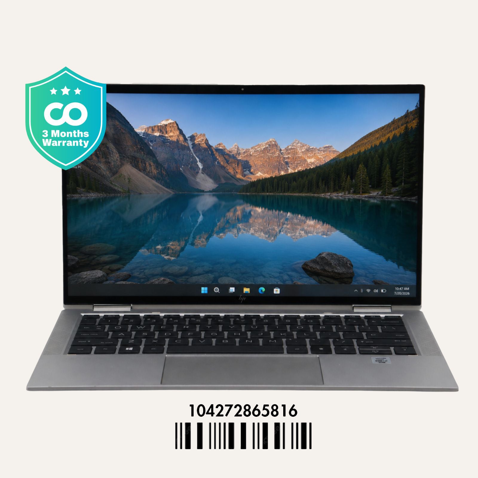 HP ELITEBOOK X360 1030 G7: 10th Gen i7, 16GB RAM, 256GB SSD, SN:65816