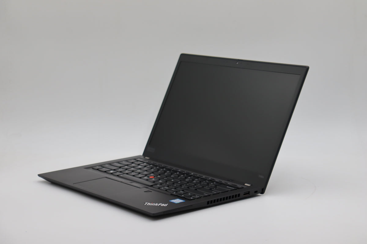 Lenovo ThinkPad T490s refurbished laptop - side view