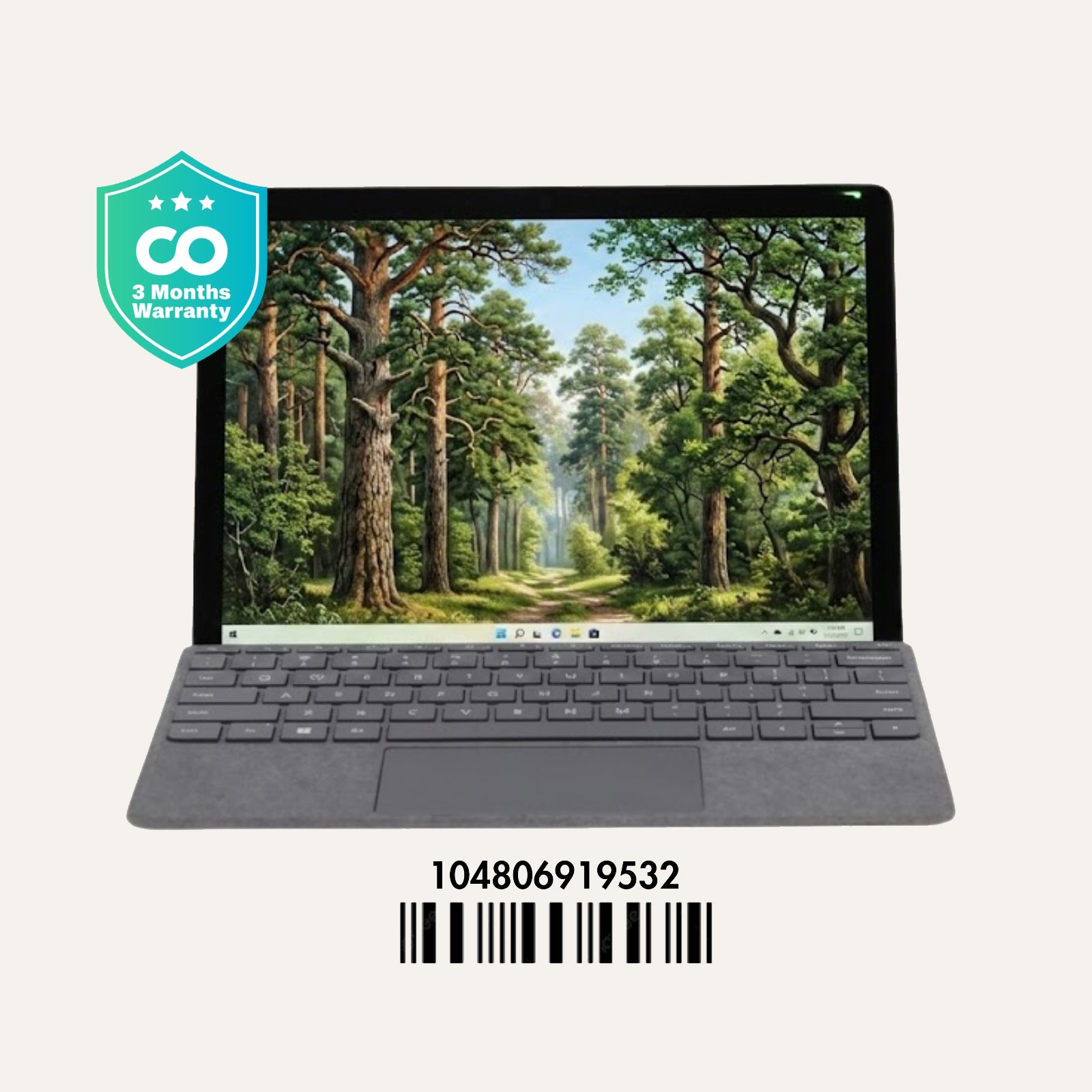 Microsoft SURFACE GO 3: i3, 10th Gen, 4GB RAM, 64GB SSD, SN:918606