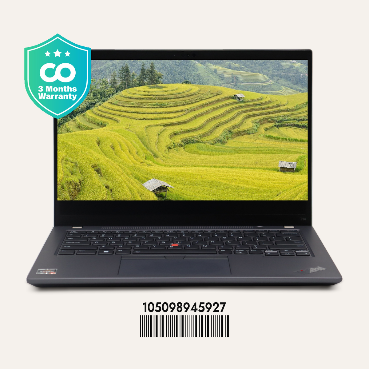 LENOVO THINKPAD T14 GEN 4 Serial No.: 105098945927 front view