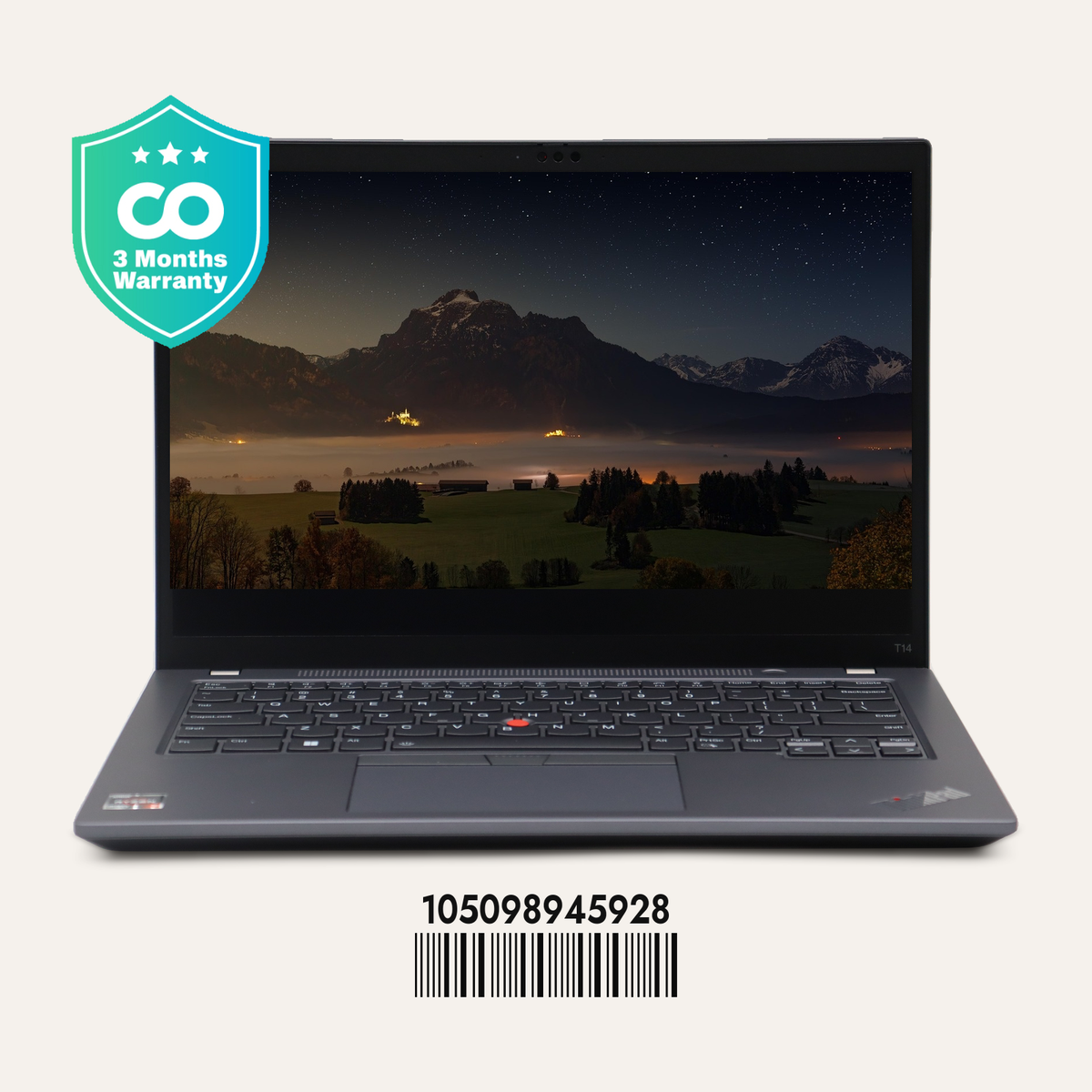 LENOVO THINKPAD T14 GEN 4 Serial No.: 105098945928 front view
