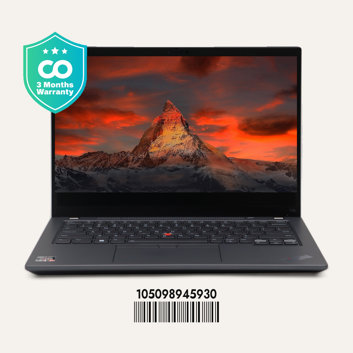 LENOVO THINKPAD T14 GEN 4 Serial No.: 105098945930 front view