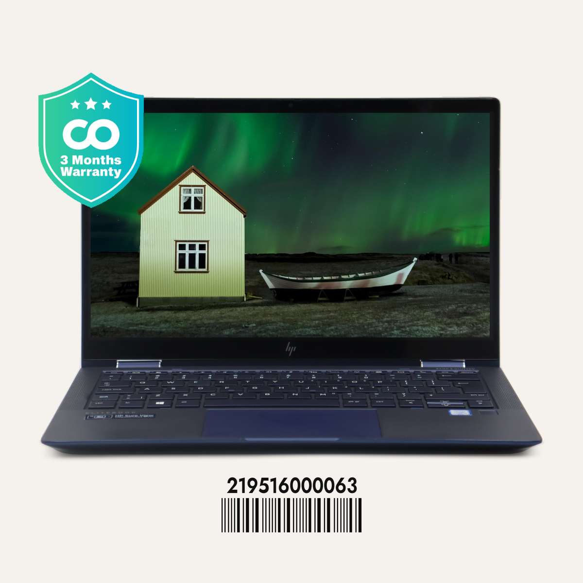 HP ELITE DRAGONFLY Serial No.: 219516000063 front view