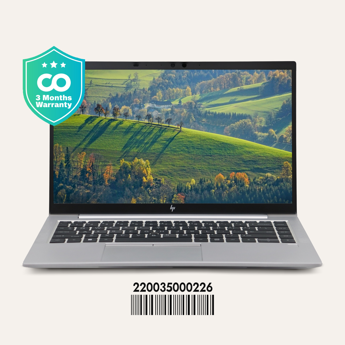 HP ELITEBOOK 845 G7 SN: 00226 front view