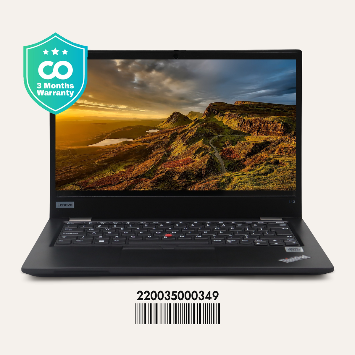 LENOVO THINKPAD L13 SN: 00349 front view