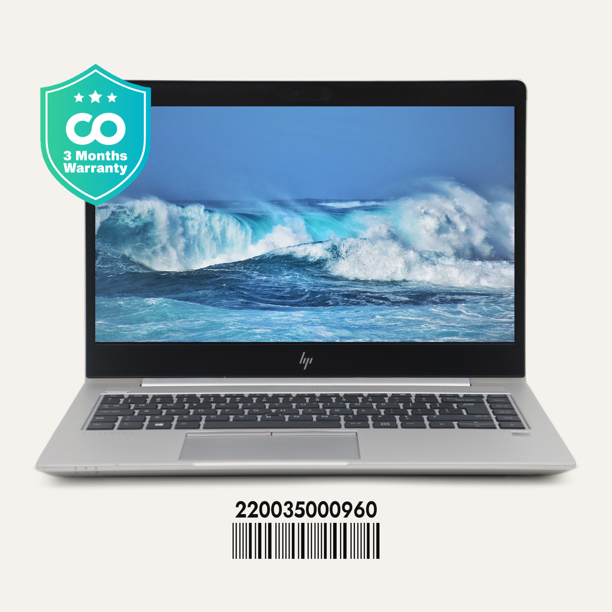 HP ELITEBOOK 745 G5 SN: 00960 front view