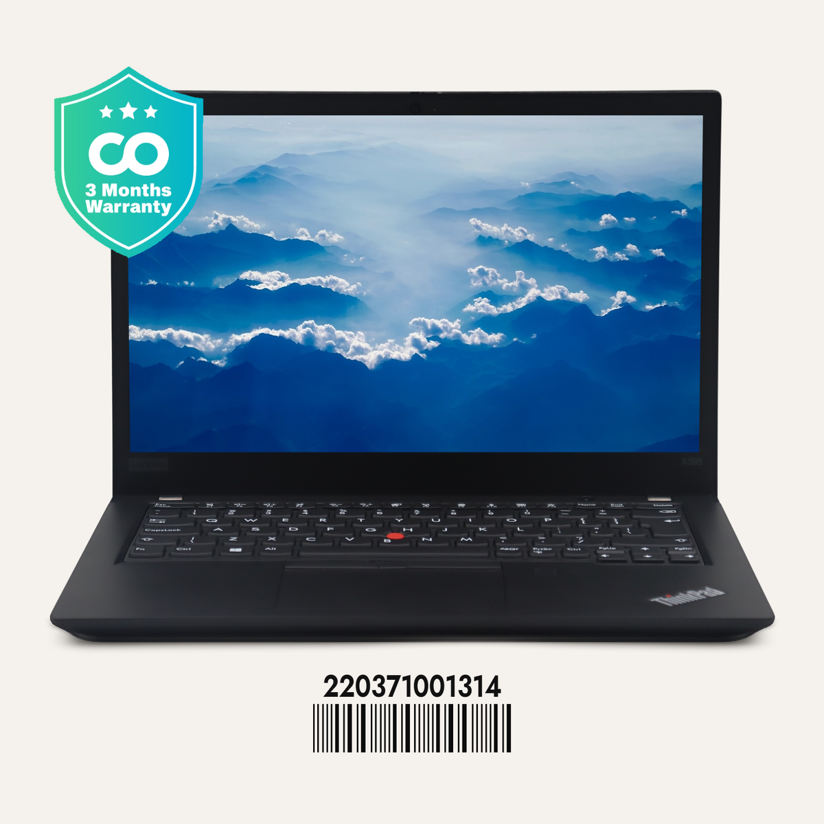 LENOVO THINKPAD X395 SN: 01314 front view