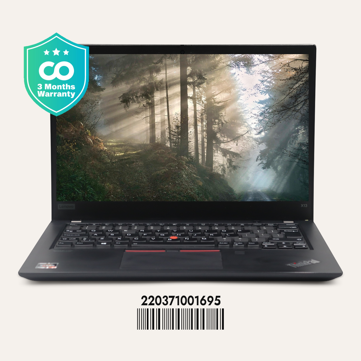 LENOVO THINKPAD X13 GEN 1 SN: 01695 front view