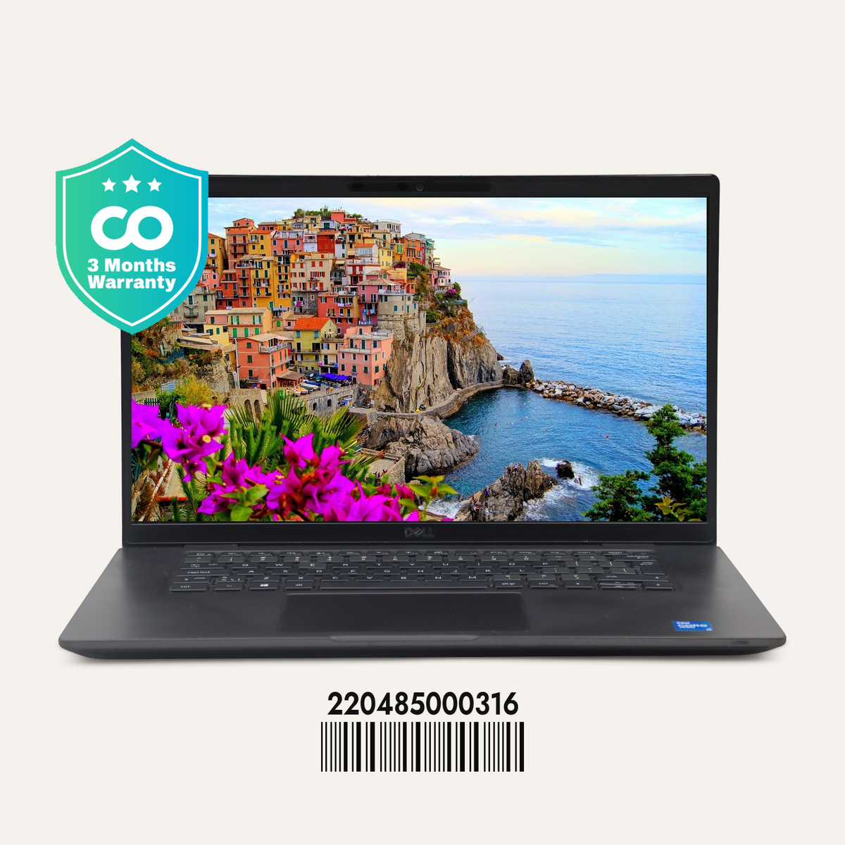 DELL LATITUDE 7520 SN: 00316 front view