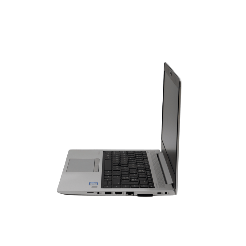 HP EliteBook 840 G5 slim business notebook showing 256GB SSD and Intel Core i5