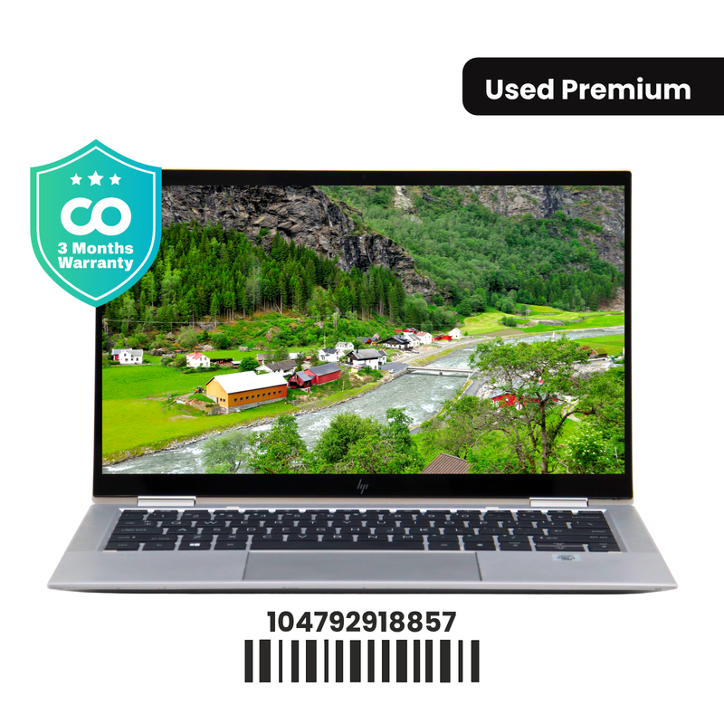 HP EliteBook X360 1030 G7: 10th Gen i5, 16GB RAM, 256GB SSD, SN:18857