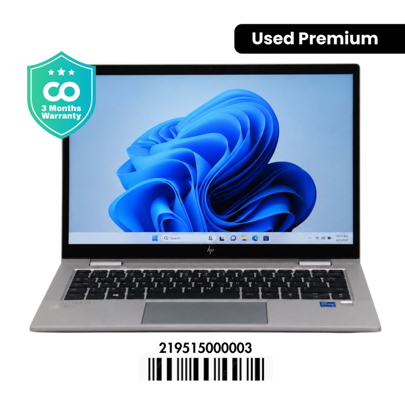 HP ELITEBOOK X360 830 G8: 11th Gen i5, 16GB RAM, 256GB SSD, SN:00003