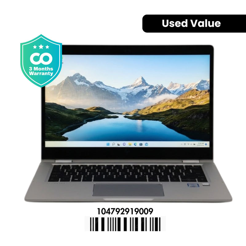HP ELITEBOOK X360 1030 G2: 7th Gen i5, 8GB RAM, 256GB SSD, SN:19009