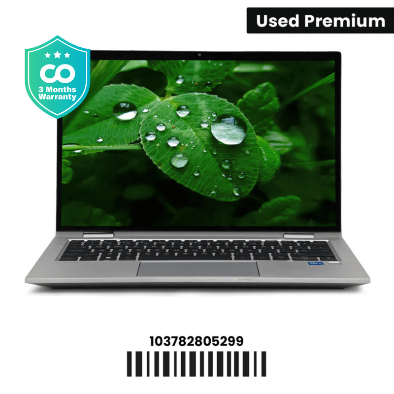 HP ELITEBOOK X360 830 G8: 11th Gen i5, 16GB RAM, 256GB SSD, SN:05299