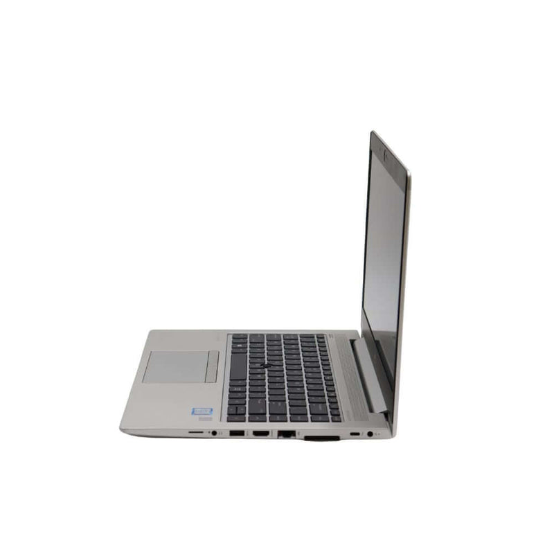 HP EliteBook 840 G5 slim business notebook showing 512GB SSD and Intel i7 processor