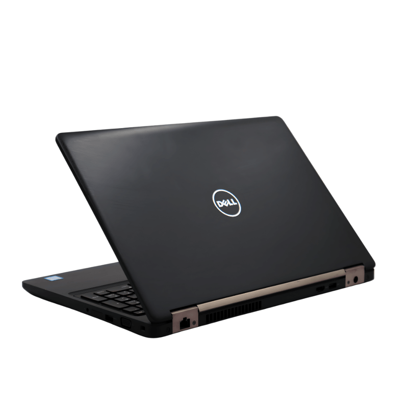 T-Comp Dell Latitude 5580 6th Gen i5, 8GB RAM, 256GB SSD angled view showing sleek business laptop design
