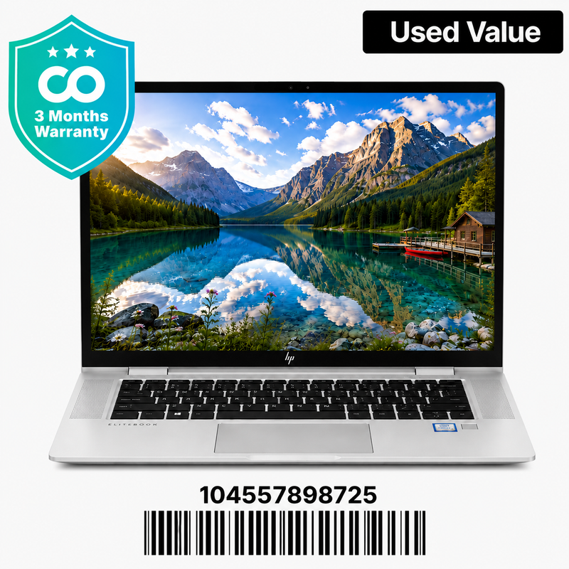HP ELITEBOOK X360 1030 G4: 8th Gen i5, 16GB RAM, 256GB SSD, SN:98725