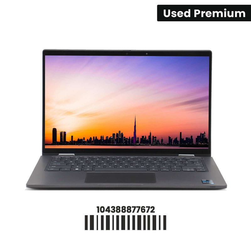 T-Comp Dell Latitude 7420 2-in-1 11th Gen i5, 16GB RAM, 256GB SSD open laptop in tablet mode showing touchscreen display