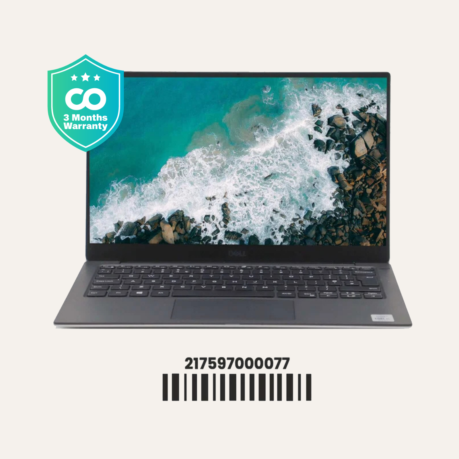 Dell XPS 13 7390: Intel Core i5, 10th Gen, 8GB RAM, 256GB SSD SN:00077