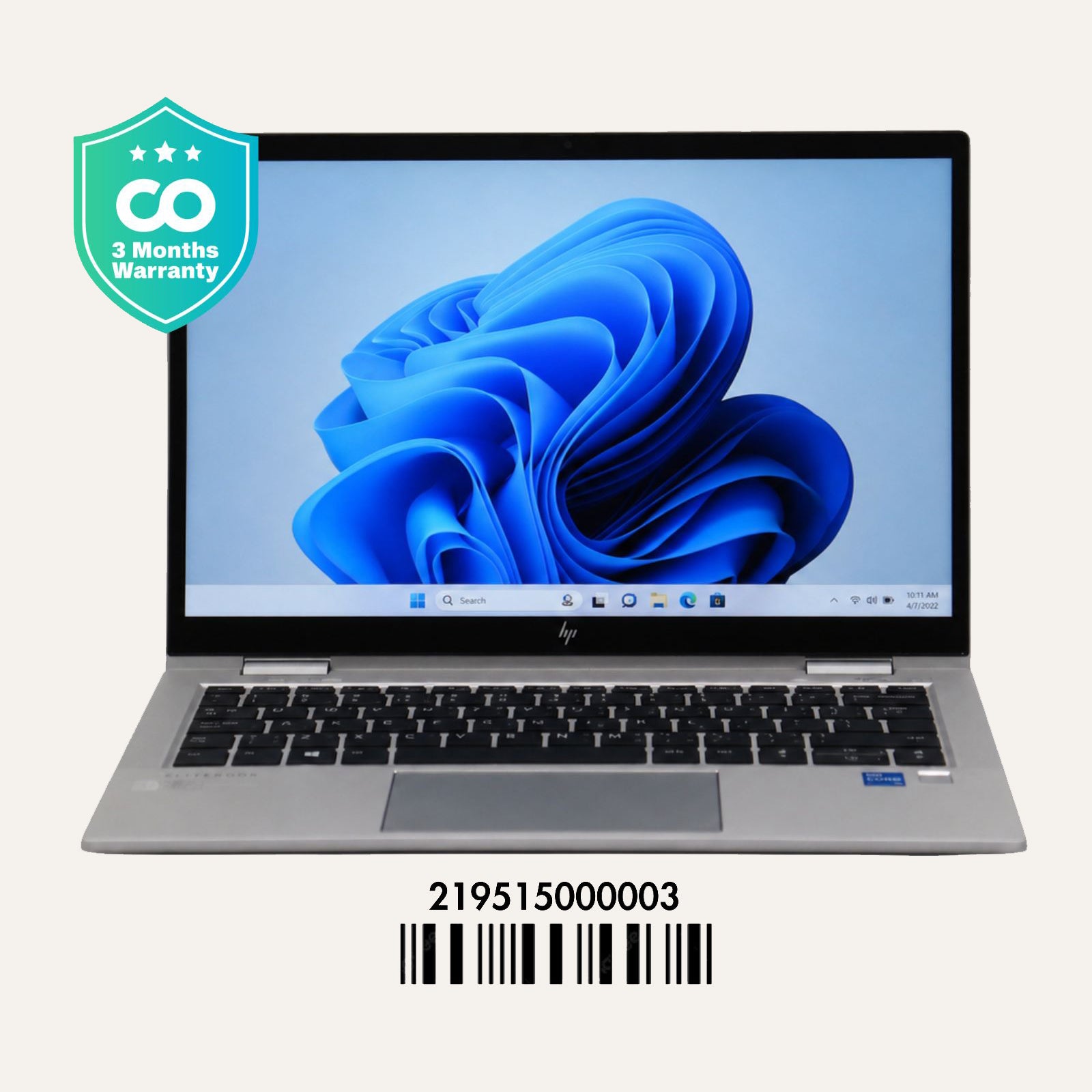 HP ELITEBOOK X360 830 G8: 11th Gen i5, 16GB RAM, 256GB SSD, SN:00003