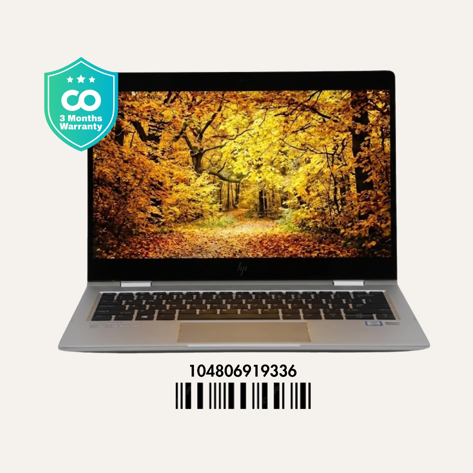 HP ELITEBOOK X360 830 G6: 8th Gen i5, 16GB RAM, 256GB SSD, SN:19336