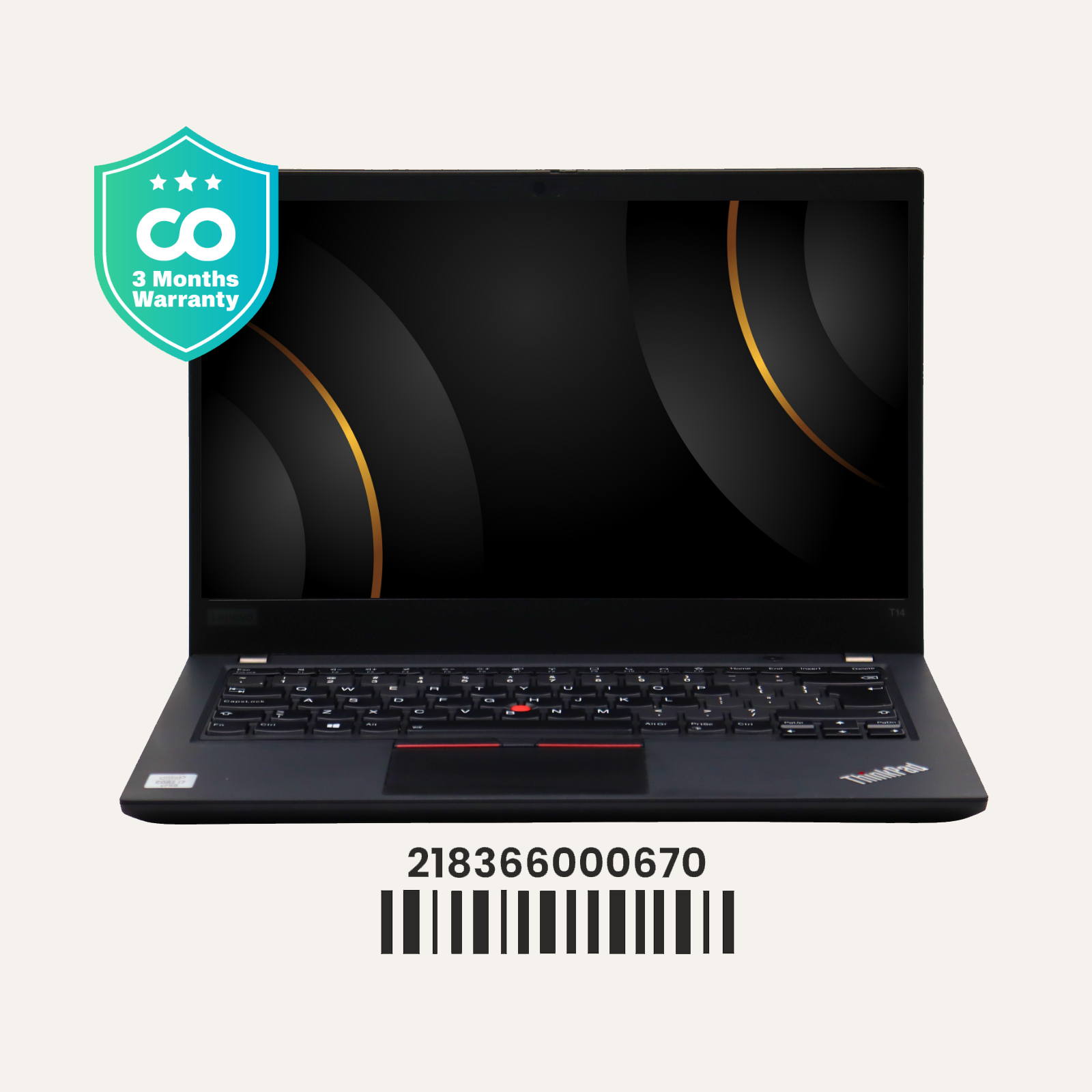 LENOVO THINKPAD T14 GEN 1: 10th Gen i7, 32GB RAM, 512GB SSD, SN:00670