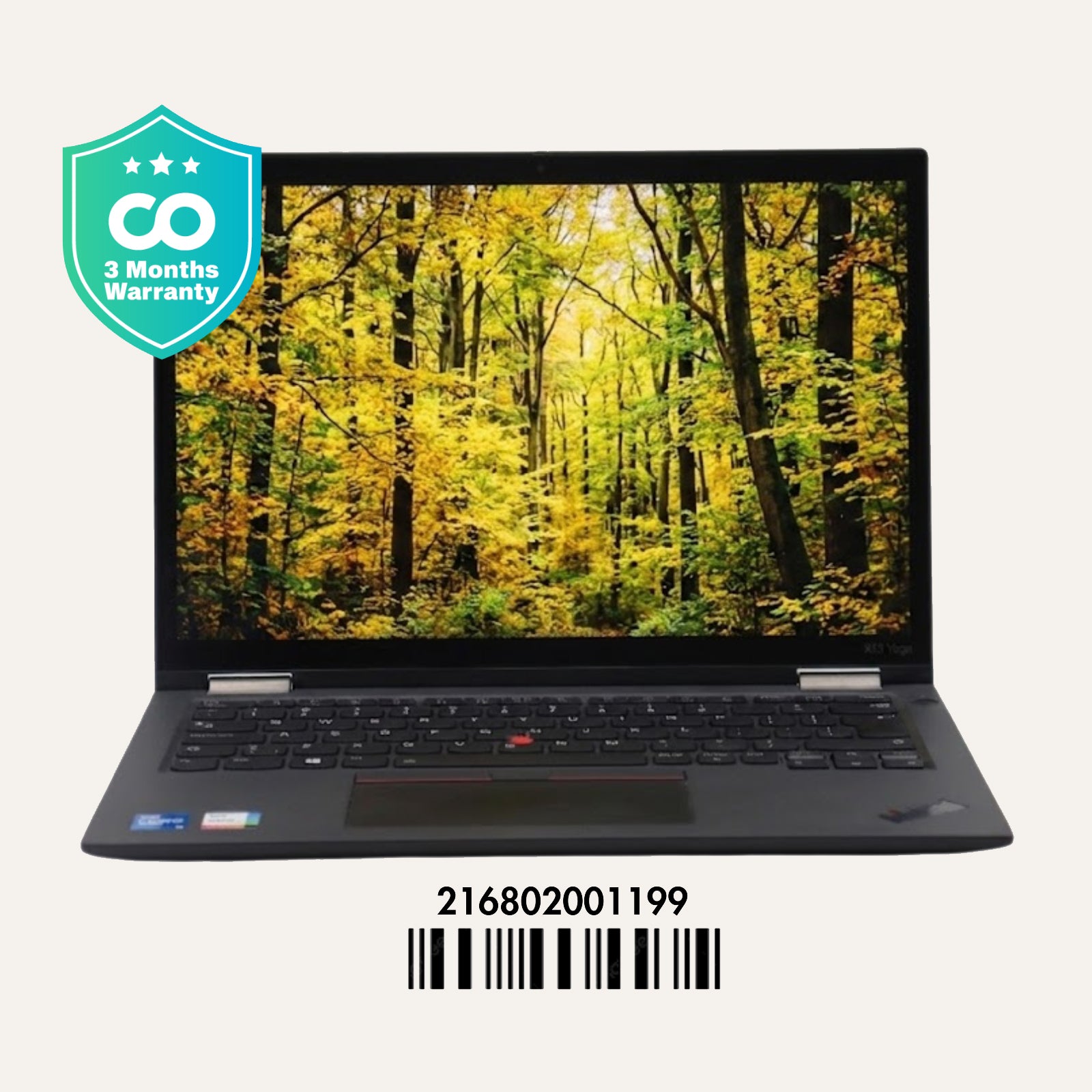 LENOVO THINKPAD X13 YOGA GEN 2: 11th Gen i5, 16GB RAM, 256GB SSD, SN:01199