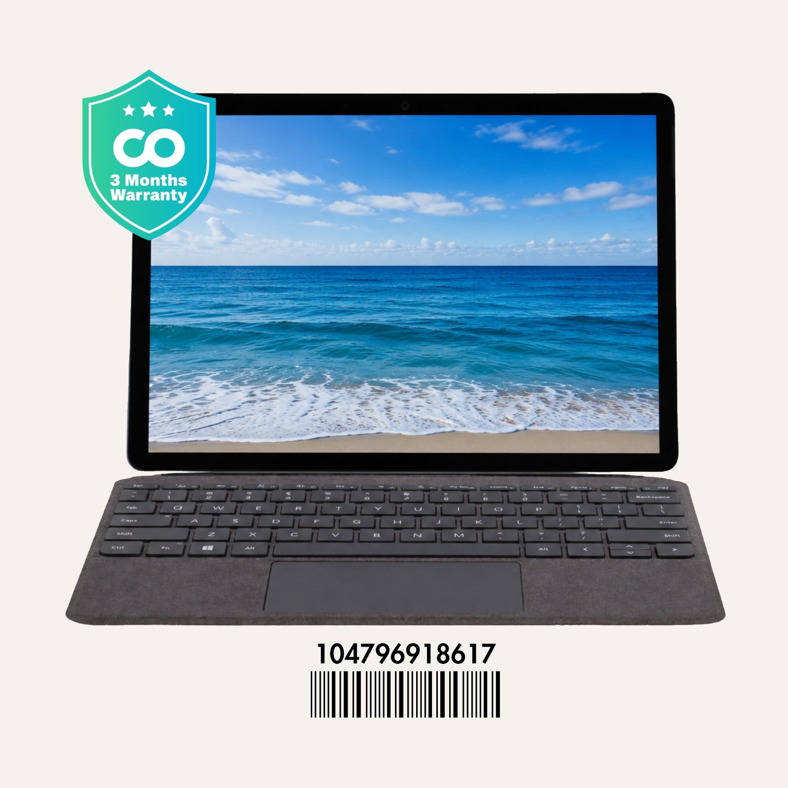 Microsoft SURFACE GO 3: i3, 10th Gen, 4GB RAM, 64GB SSD, SN:18617