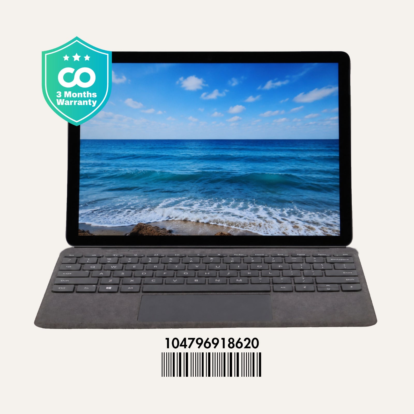 Microsoft SURFACE GO 3: i3, 10th Gen, 4GB RAM, 64GB SSD, SN:18620