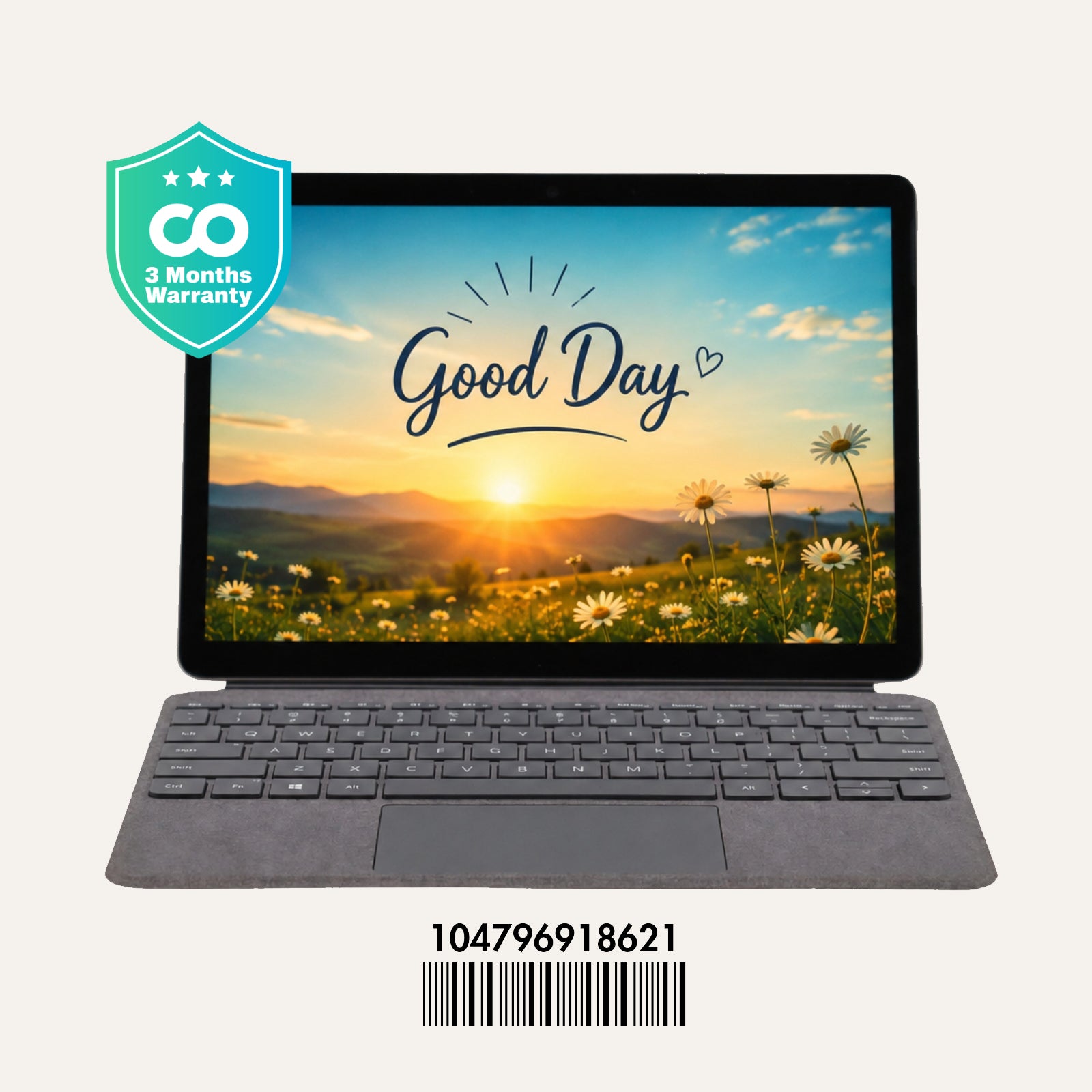 Microsoft SURFACE GO 3: i3, 10th Gen, 4GB RAM, 64GB SSD, SN:18621