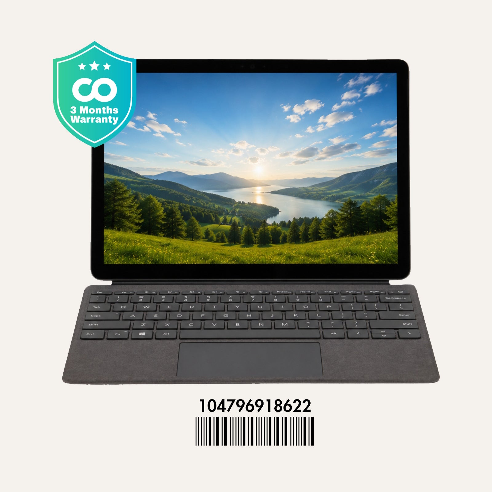 Microsoft SURFACE GO 3: i3, 10th Gen, 4GB RAM, 64GB SSD, SN:18622