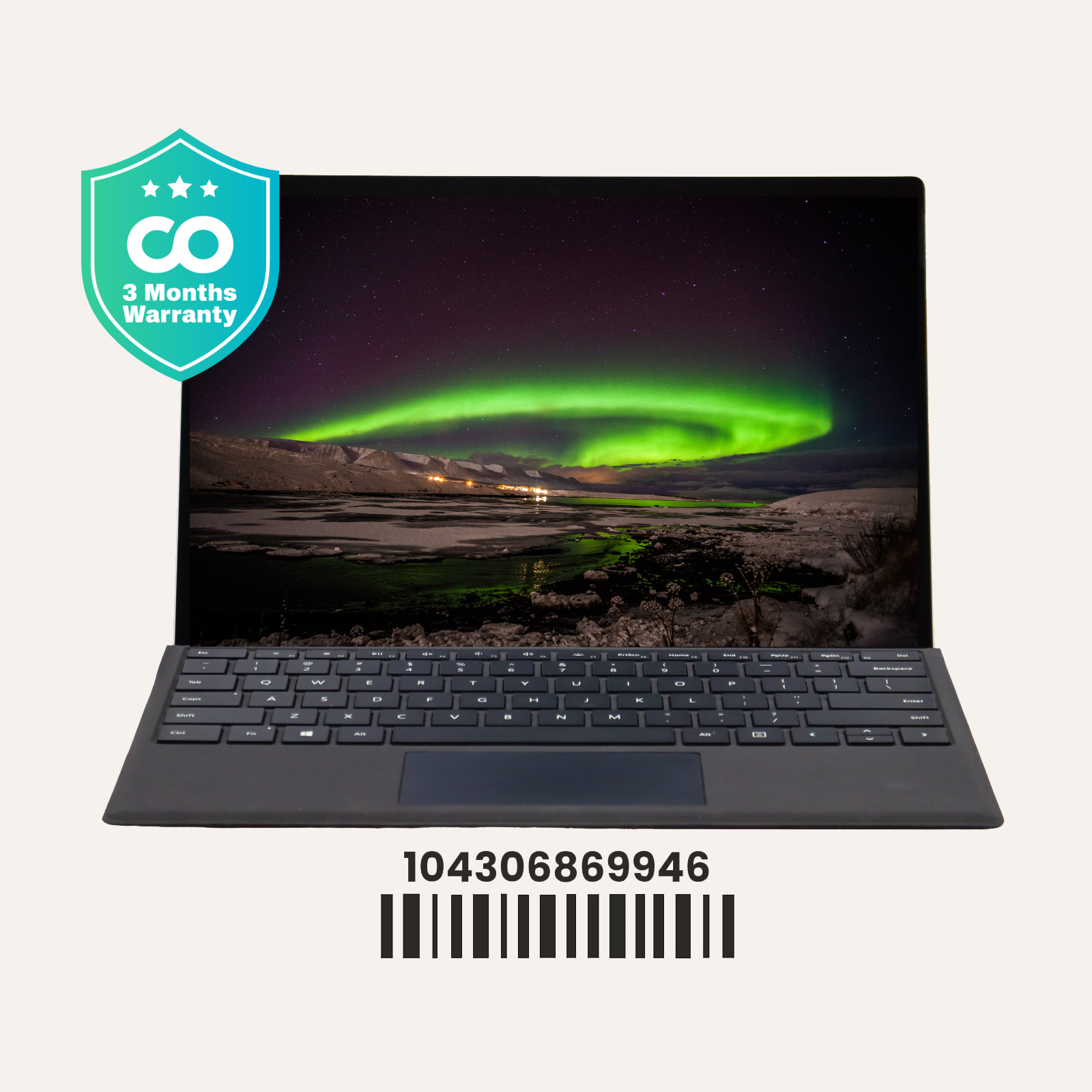 MICROSOFT SURFACE PRO 5: 7th Gen i5, 8GB RAM, 256GB SSD, SN:869946
