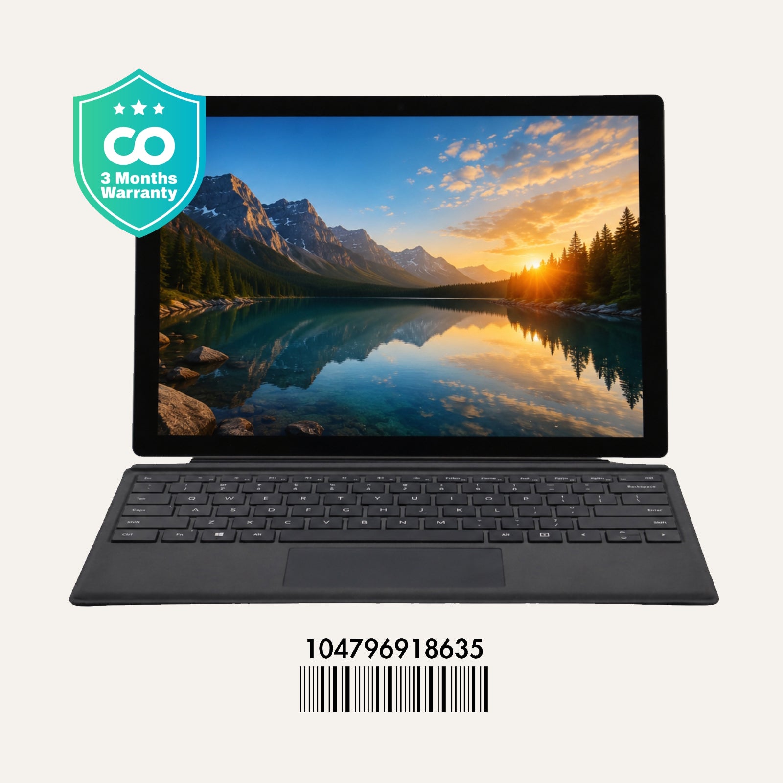 Microsoft SURFACE PRO 6: i5, 8th Gen, 8GB RAM, 256GB SSD, SN:18635