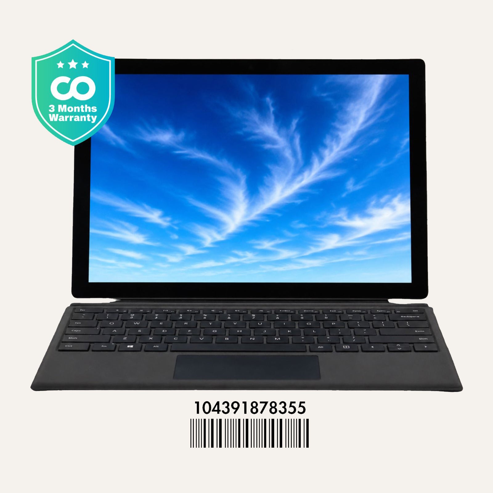 Microsoft SURFACE PRO 6: i5, 8th Gen, 8GB RAM, 256GB SSD, SN:78355